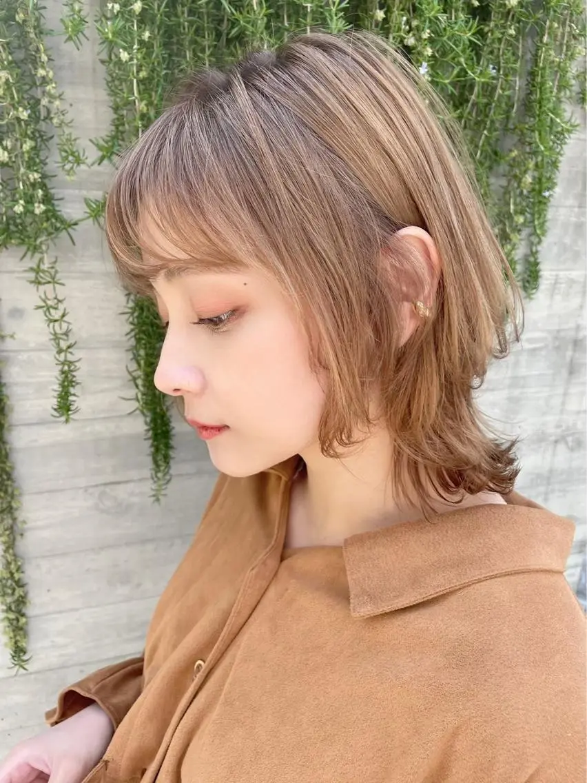 ミディアム カラー ベージュカラー 似合わせカラー🫶 小川千波のヘアスタイル