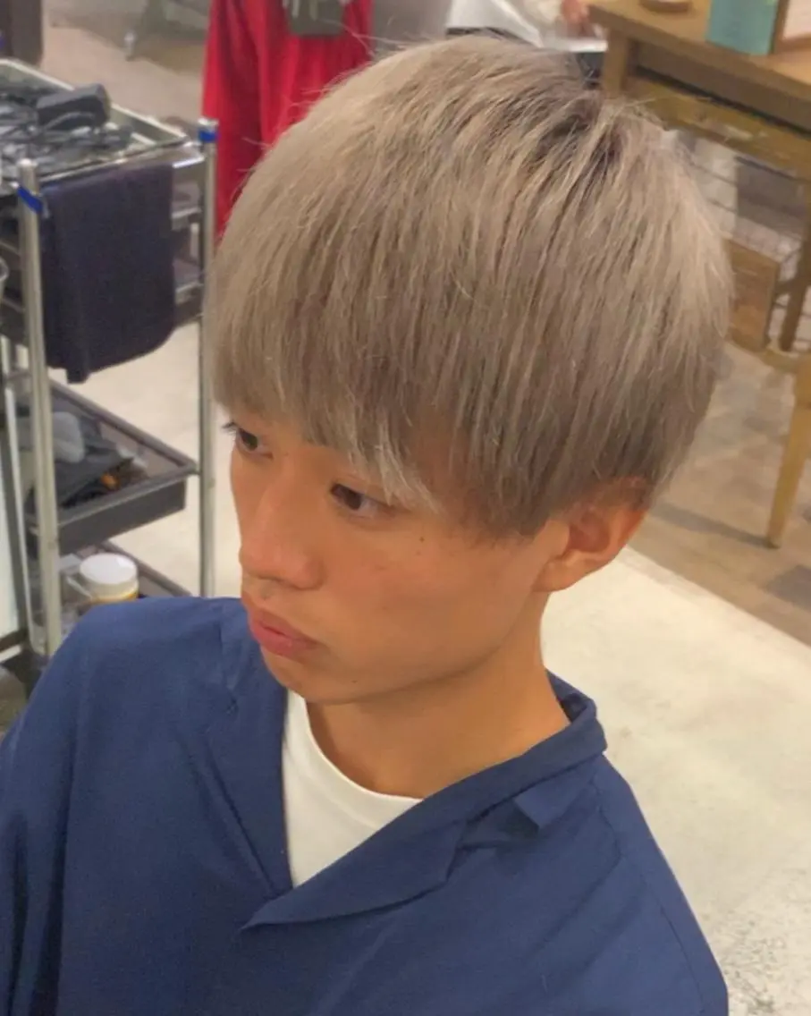 ショート カラー パーマ ヘアアレンジ メンズ 野木 良平のヘアスタイル