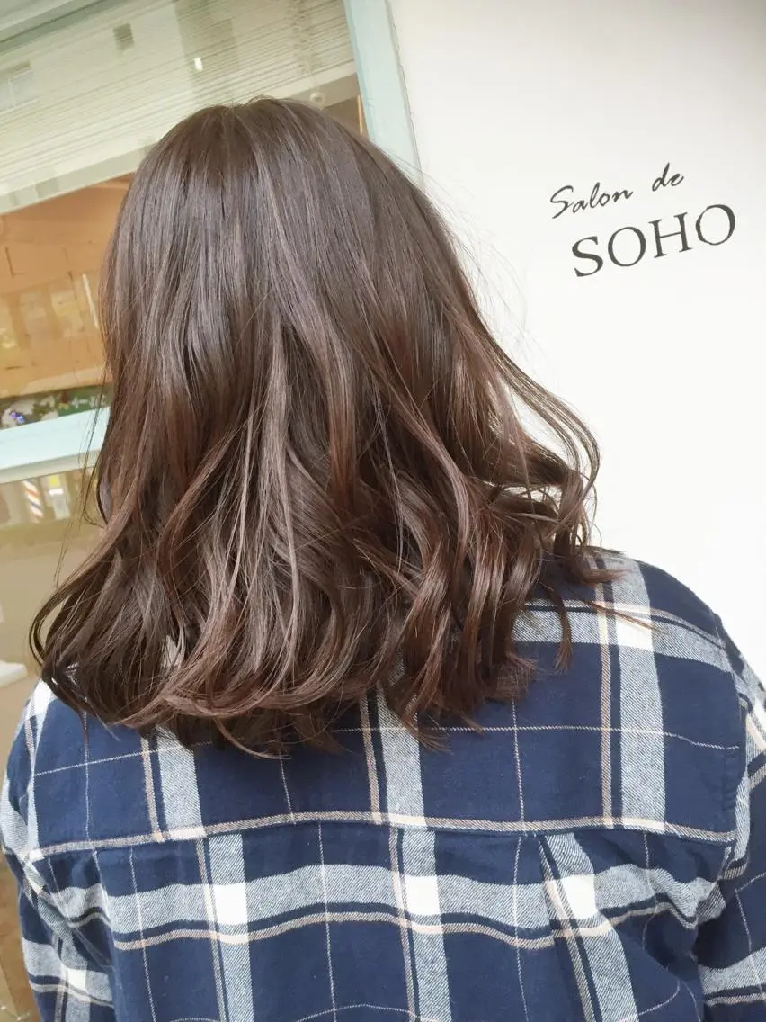 ミディアム カラー アッシュ アッシュブラウン ブラウンカラー ◇おの あすか◇のヘアスタイル