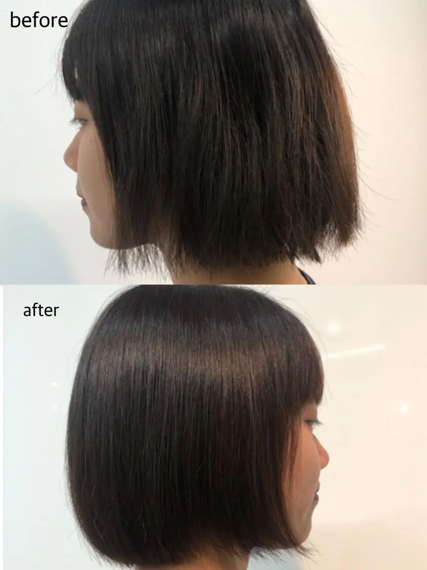 ショート 縮毛矯正 トリートメント 桑原 菜摘のヘアスタイル
