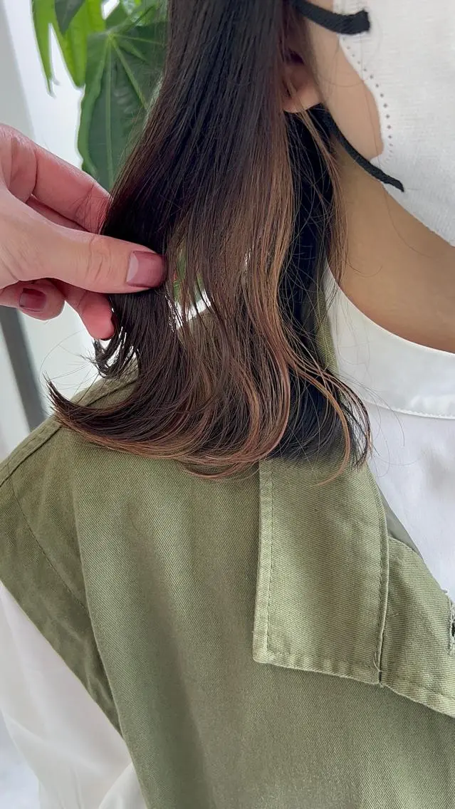 セミロング カラー マツエク・マツパ ブリーチ ブラウンカラー ケアブリーチ 透明感カラー ダブルカラー ヘアカラー トリートメント ブリーチなしの達人 🌈KAITOのヘアスタイル