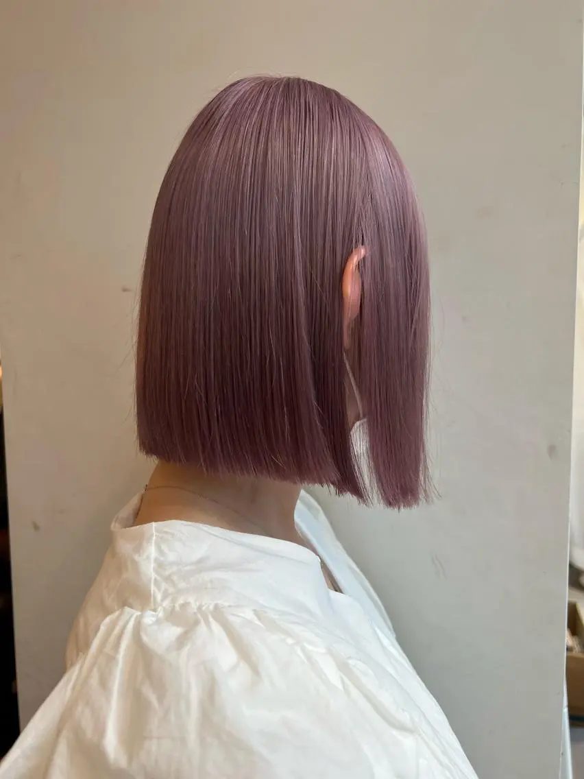 ショート カラー ボブ ヘアカラー トリートメント ヘアセット レイヤー専門家 ダブルカラー修のヘアスタイル