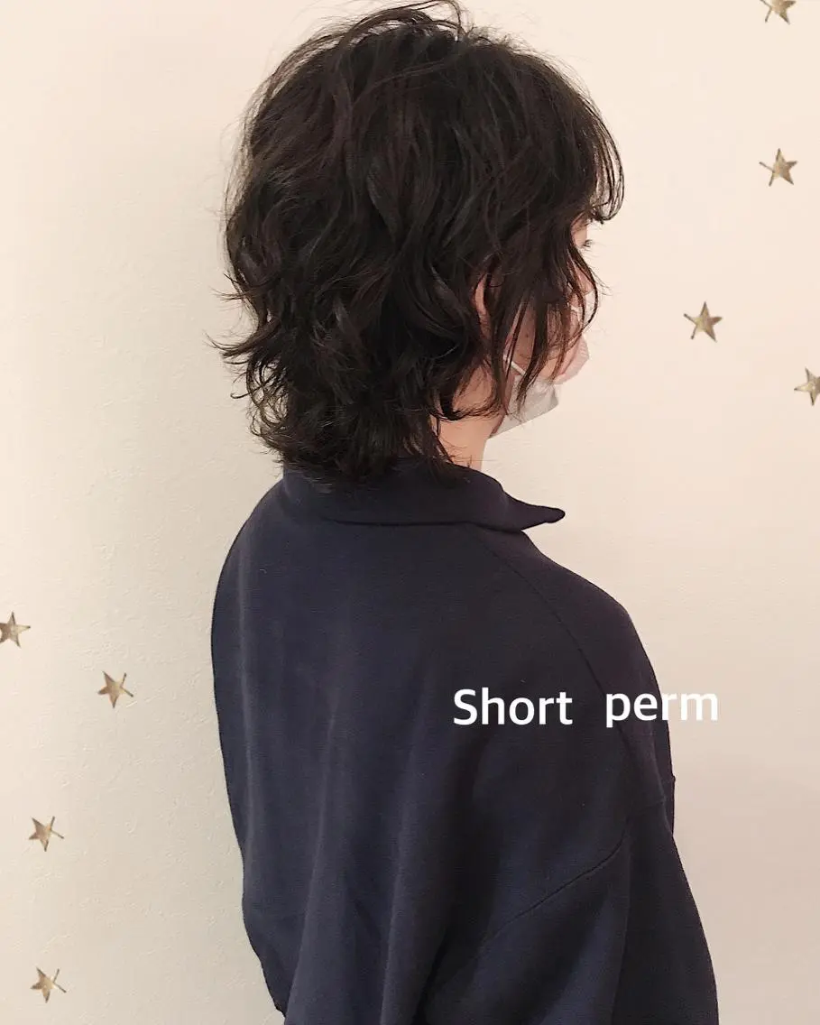 ショート パーマ カット パーマ 市川 千夏のヘアスタイル