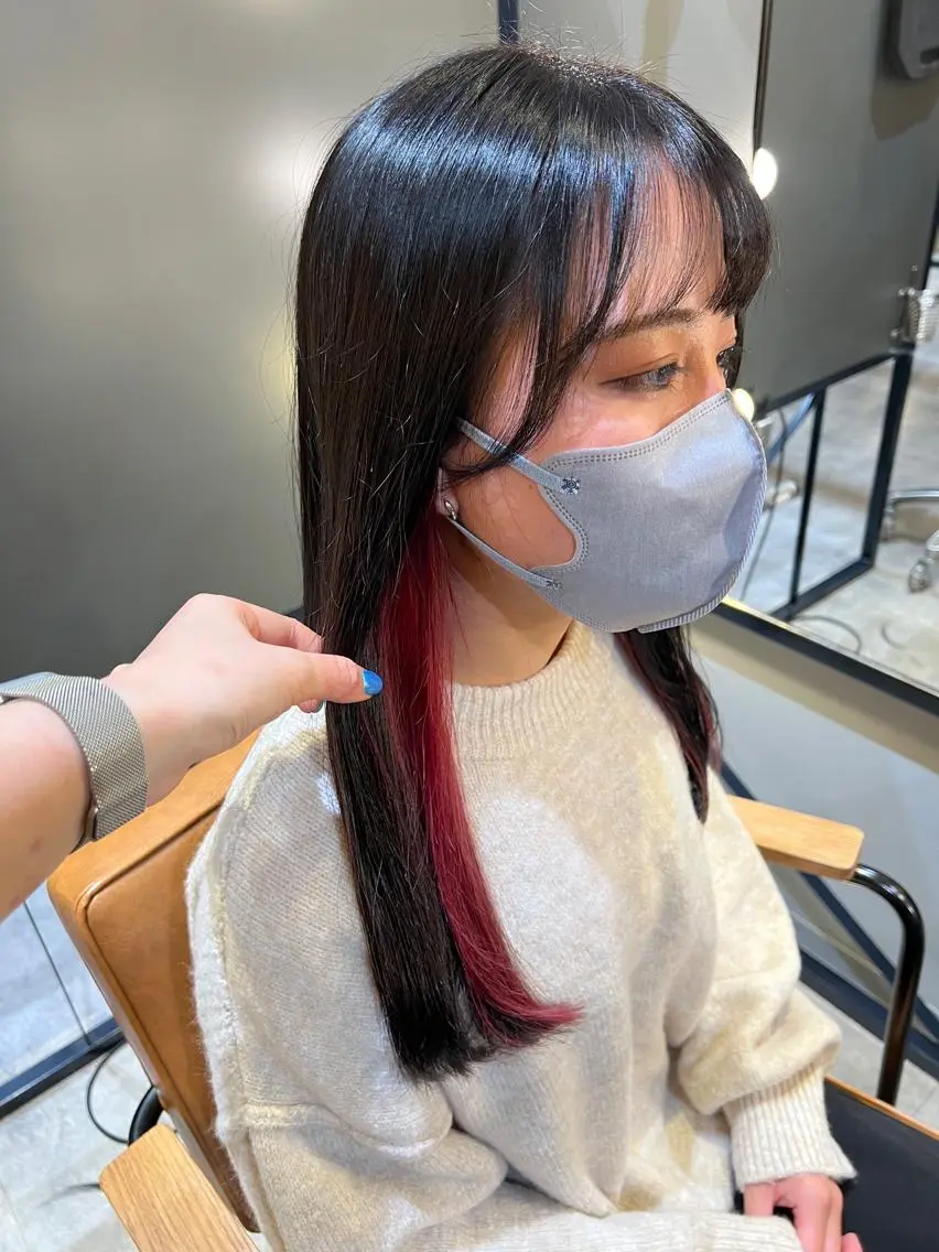 ロング カラー ピンクカラー THINK SHOP sakiのヘアスタイル