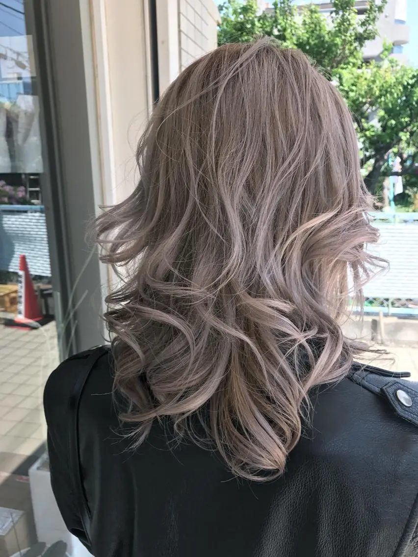 ミディアム カラー ピンクカラー 武田 清久のヘアスタイル