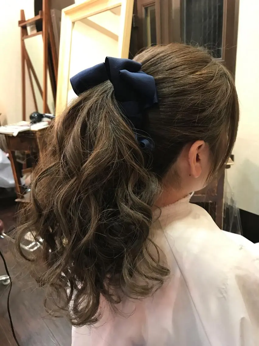 ミディアム セミロング ロング カラー ヘアアレンジ ポニーテール アッシュ ブルーカラー ブルーアッシュ ミニモお気に入り数 No.1宍戸雄弥のヘアスタイル