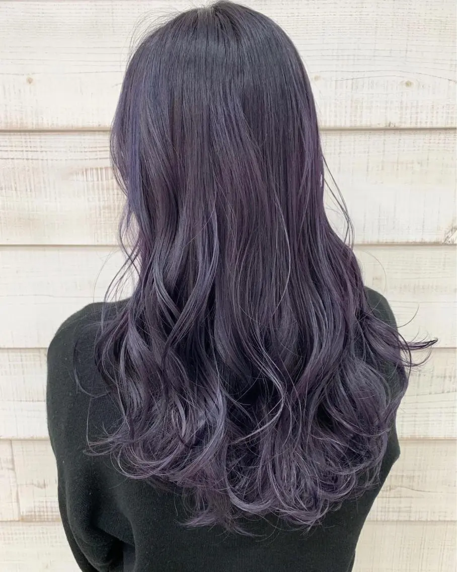 ロング カラー ラベンダーカラー ラベンダーグレー ブリーチダブルカラー 【koide】のヘアスタイル