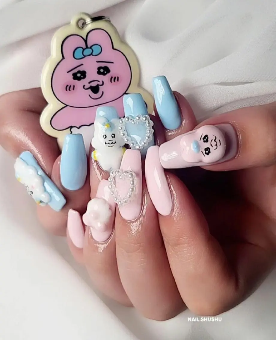 ネイル 持ち込み ニュアンスネイル ワンカラーネイル シンプルネイル 夏ネイル 3dパーツ/流行り 👧shushu❤️のネイルデザイン