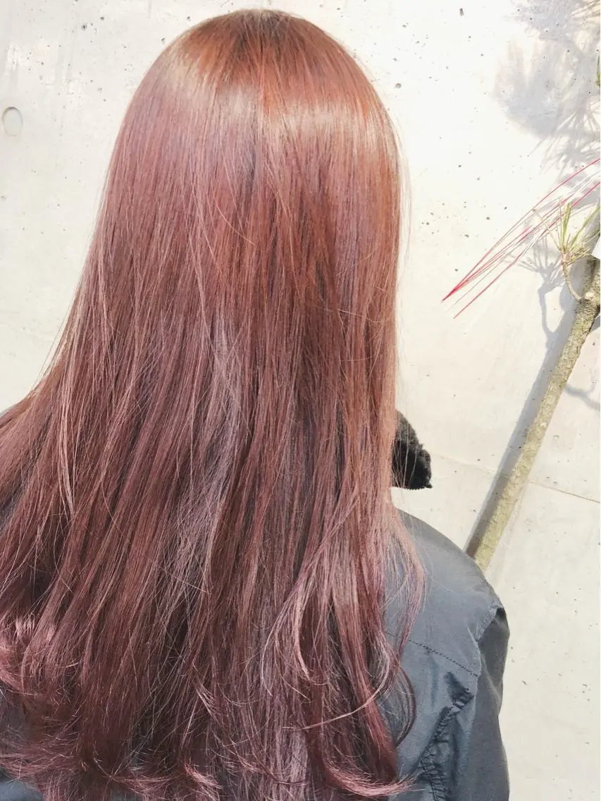 ロング カラー ブリーチ ブリーチなしカラー レッドカラー カット ヘアカラー トリートメント ヘアセット センスをお届けします 大谷将生infpのヘアスタイル