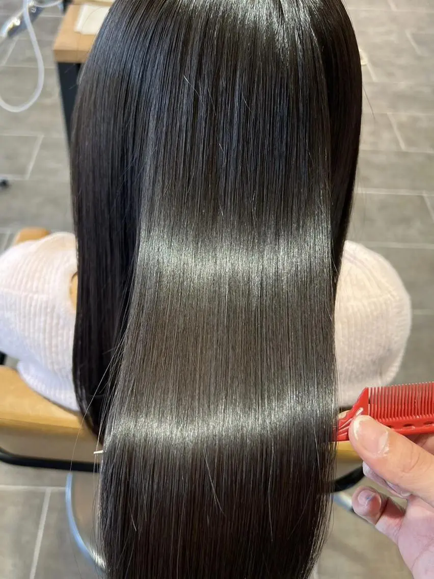 ロング カラー パーマ カット 縮毛矯正 ツヤ髪の匠/髪質改善 山本晃太のヘアスタイル