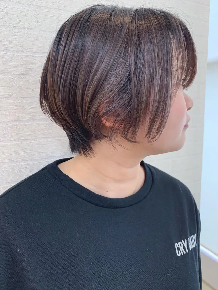 ショート カラー 切りっぱなしボブ ショートボブ ハンサムショート グレージュ ボブ カット ヘアカラー トリートメント 初めてのショート お任せください✂️のヘアスタイル