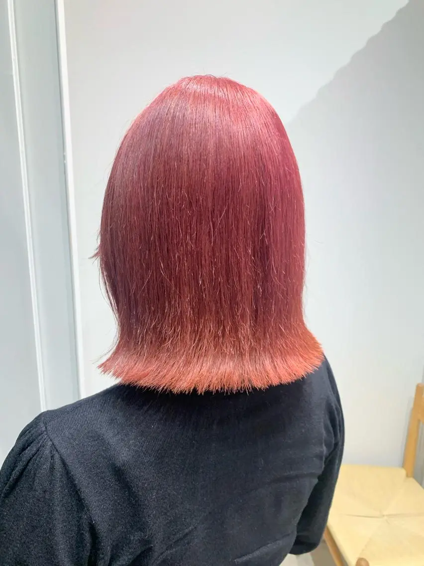 ミディアム カラー ヘアアレンジ ヘアカラー トリートメント yuka .のヘアスタイル