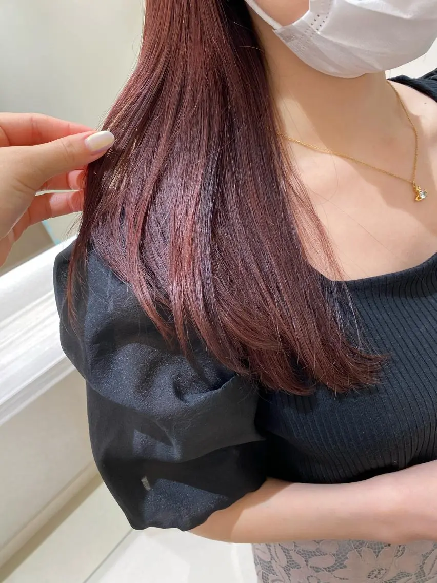 ロング カラー 銀座メンズ専門🖤 叶奈々のヘアスタイル