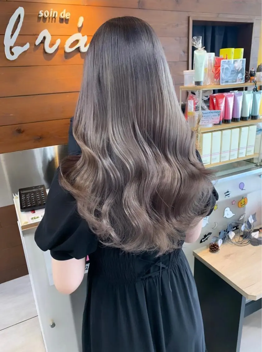 ロング カット ヘアカラー レイヤー/艶髪カラー 森本くるみのヘアスタイル