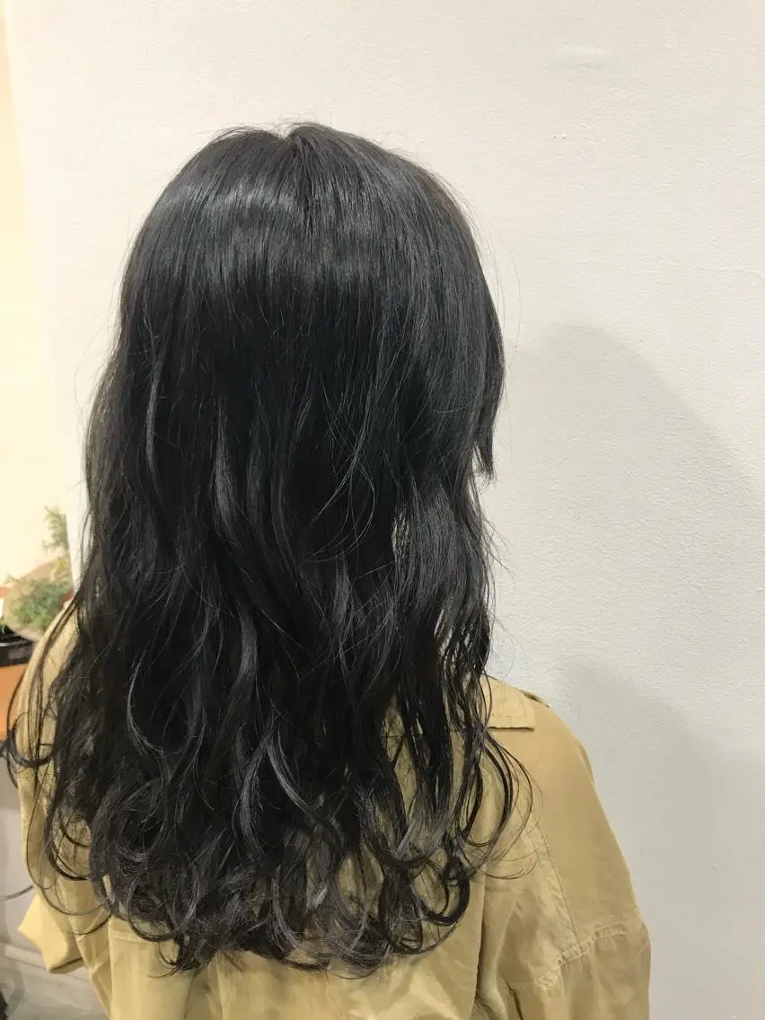 ロング カラー アッシュ アッシュグレー アッシュグレージュ グレージュ カット ヘアカラー トリートメント 山崎 澪 レイヤーカット/大宮のヘアスタイル
