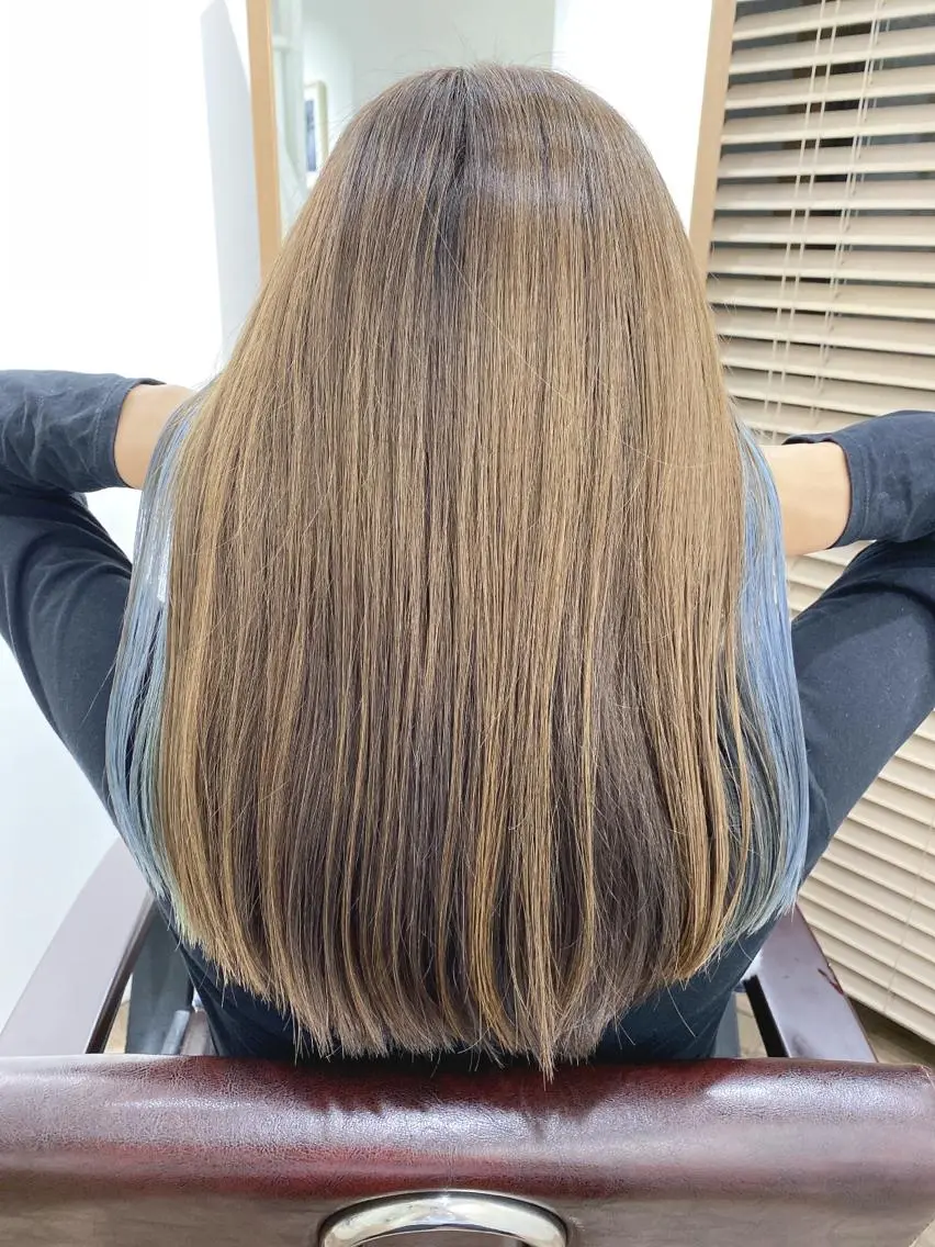 ロング カラー ヘアカラー ハイライト⭐️上野 高広のヘアスタイル