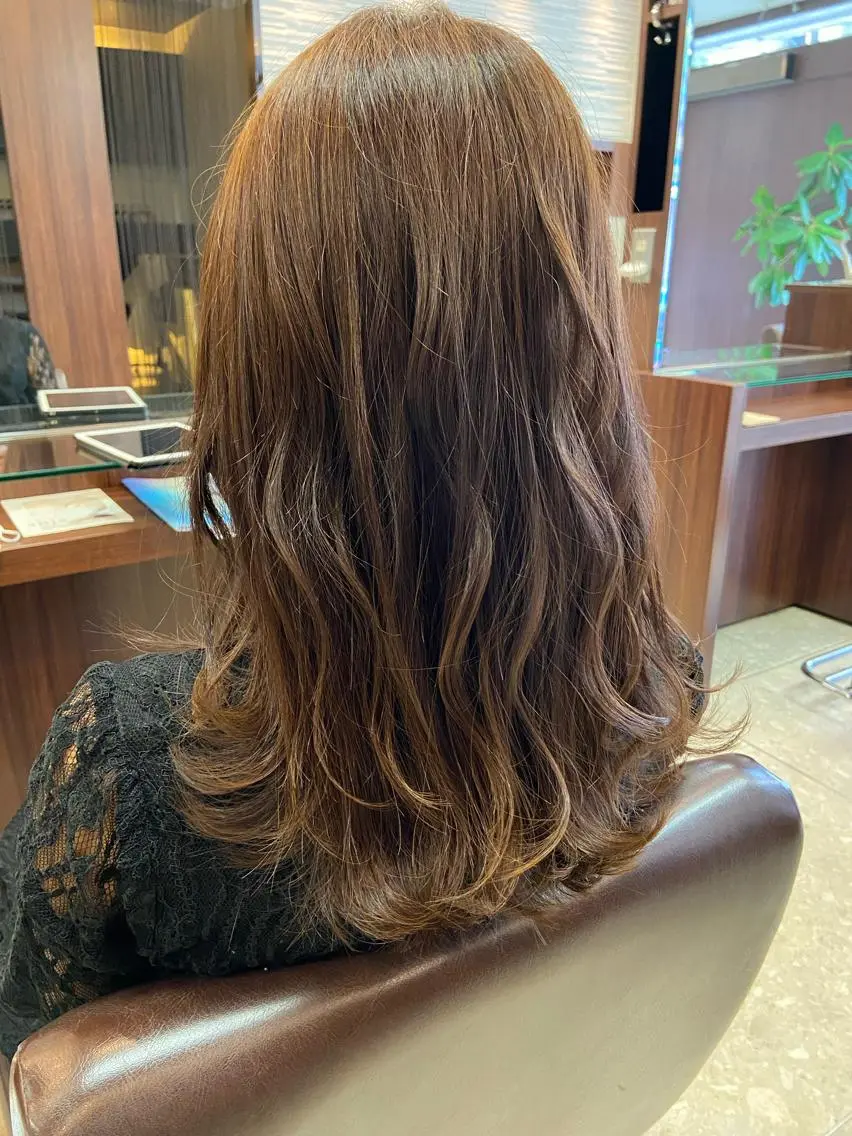 ミディアム カラー ベージュカラー カット ヘアカラー ブランシェ小幡駅前店 森樹のヘアスタイル