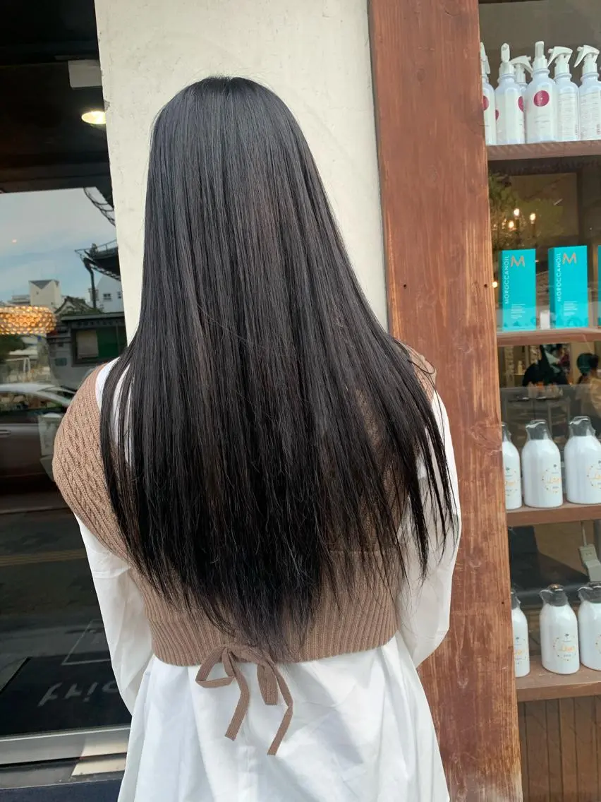 ロング カラー ヘアカラー Lino♚﻿ MOMOKA💖のマツエク・マツパデザイン