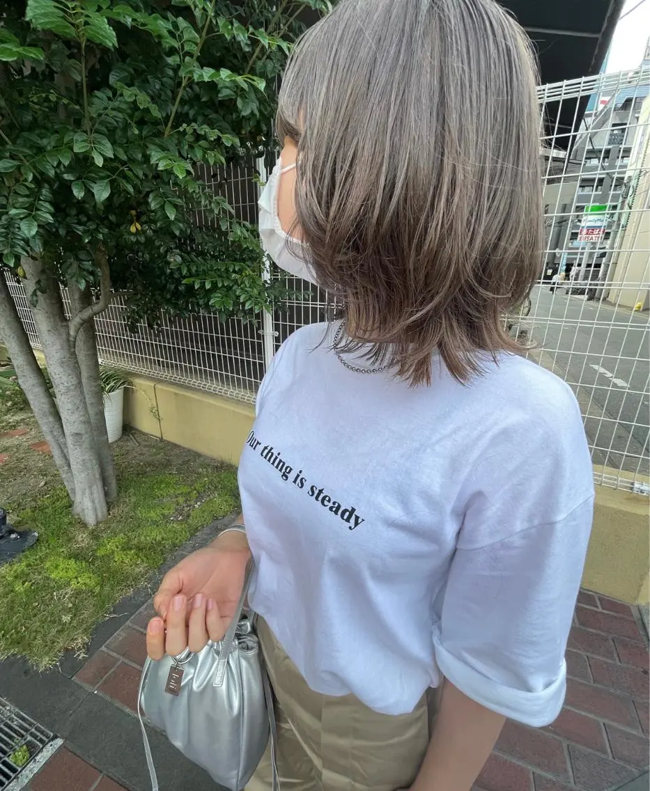 ミディアム カラー 🙃 透明感カラー/ボブのヘアスタイル