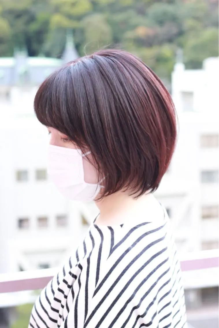 ショート カラー ブラウンカラー ピンクカラー ピンクブラウン カット ヘアカラー Viage （ビアージュ）のヘアスタイル
