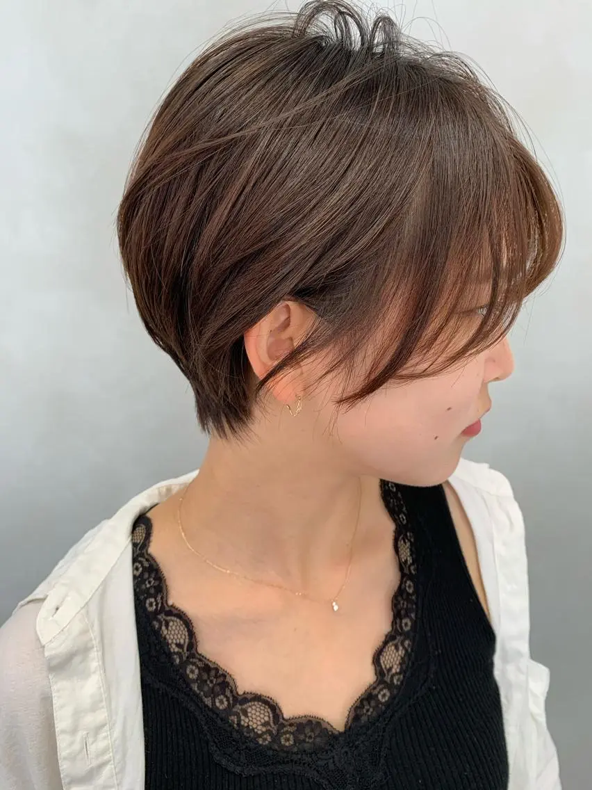 ショート ショートボブ ボブ ショートヘア カット ヘアカラー トリートメント レイヤー/大人メンズ パーマ🌀 平島拓也のヘアスタイル