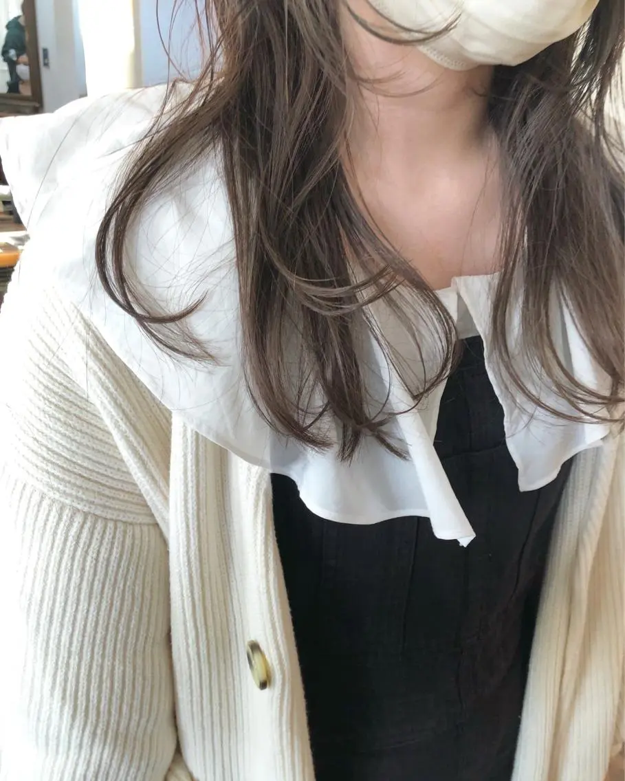 セミロング ヘアカラー トリートメント 江原 彩華のヘアスタイル