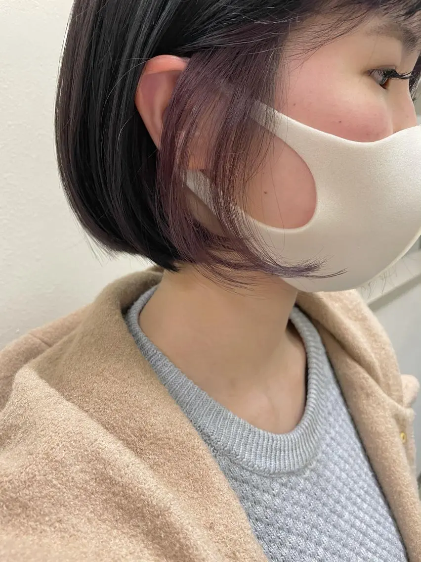 カラー アディクシーカラー デザインカラー イヤリングカラー ハイライトカラー イルミナカラー ayaka 縮毛矯正レイヤーのヘアスタイル