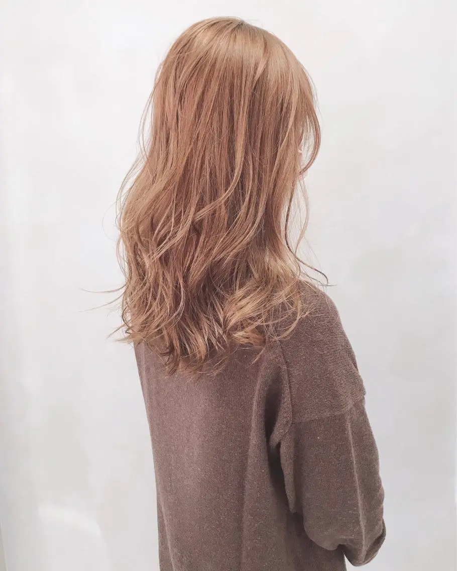 ミディアム カラー パーマ ヘアアレンジ EIGHTSOL博多 筑紫口店 溝口里穂のヘアスタイル