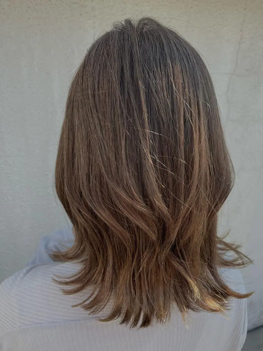 ミディアム ヘアアレンジ 外ハネヘア カット ヘアカラー トリートメント ヘッドスパ 庄内＊三国baron ANJUのヘアスタイル