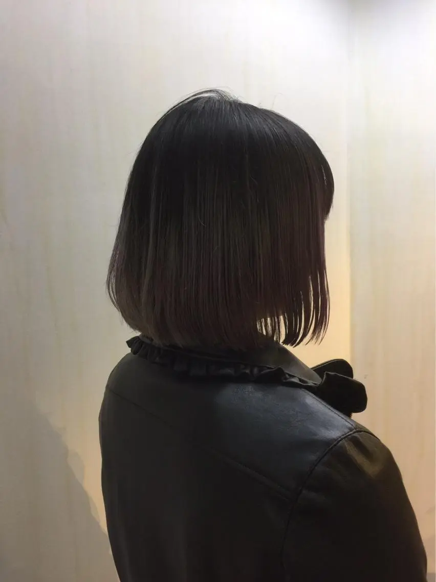 ショート ボブ ボブ♡柔らかいカラー 實松栞理のヘアスタイル