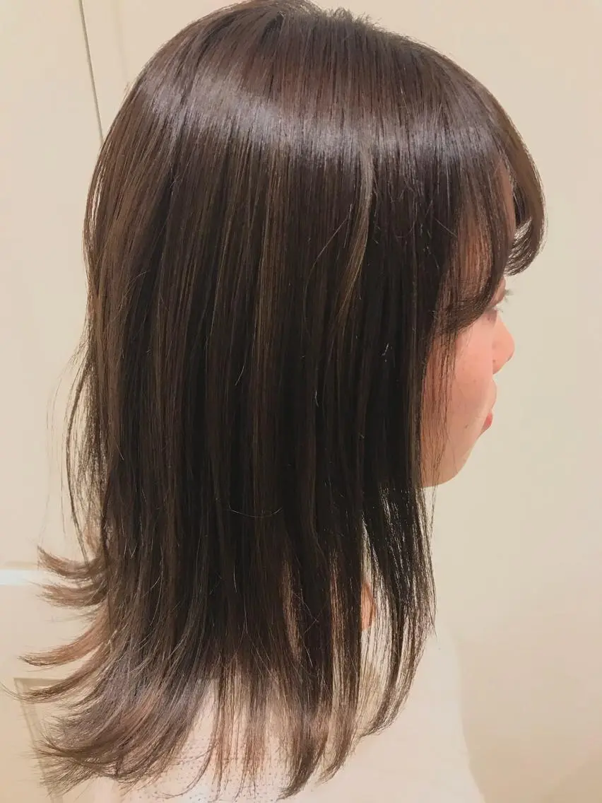 セミロング アッシュ ボブ ハイライト 渋谷ハイトーン/ デザインカラー阿部のヘアスタイル