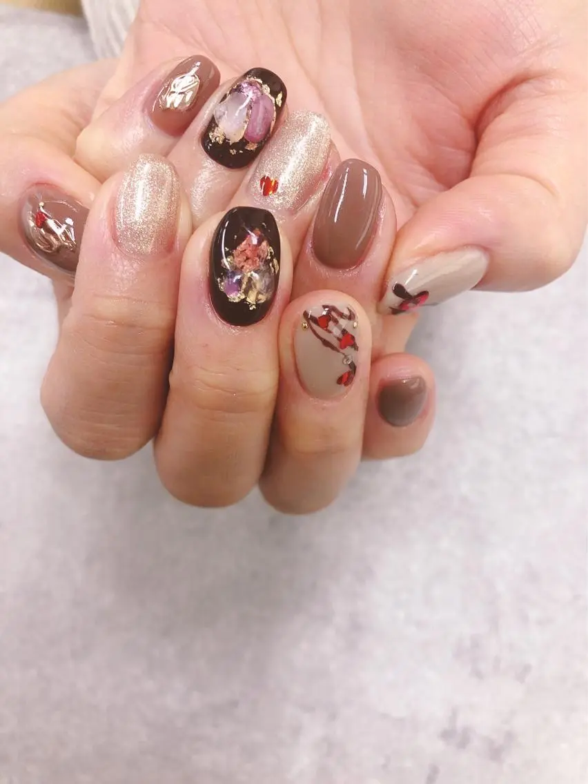 ネイル バレンタイン ハンドネイル ハンドケア FASTNAIL PLUS 新宿店のネイルデザイン