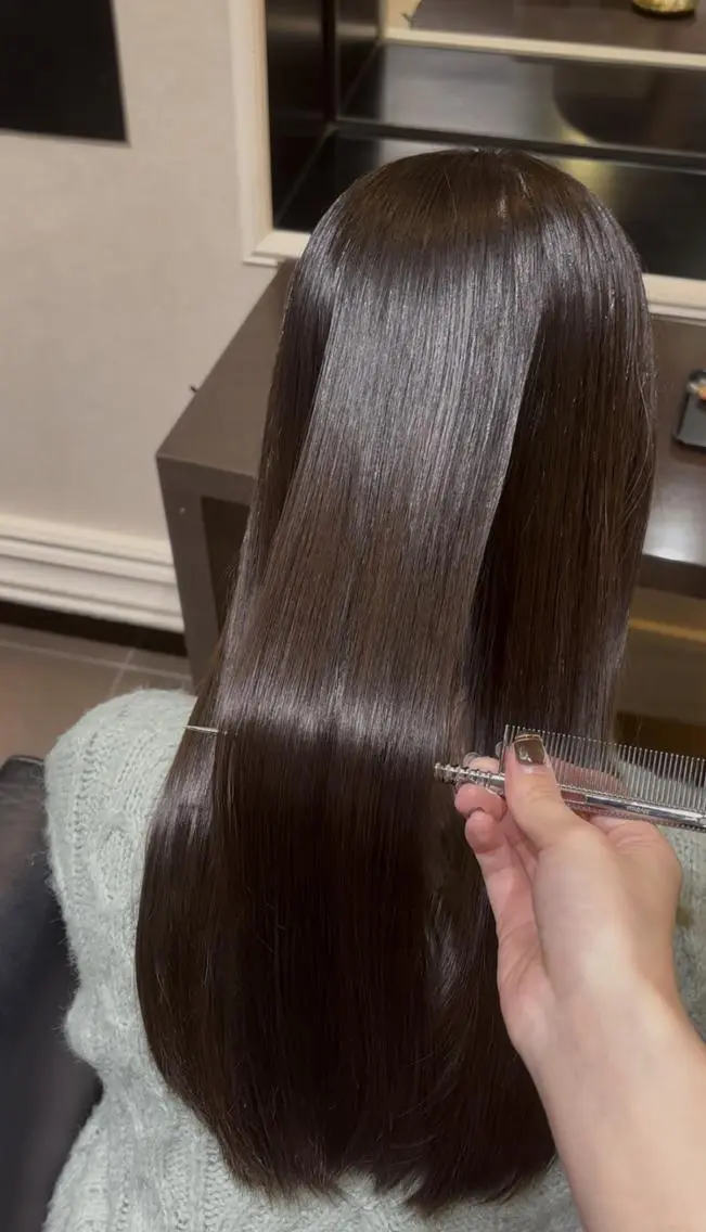 カラー ロング カット ヘアカラー トリートメント 柔らかハイトーン/ 美髪💙ྀི/ミナルのヘアスタイル