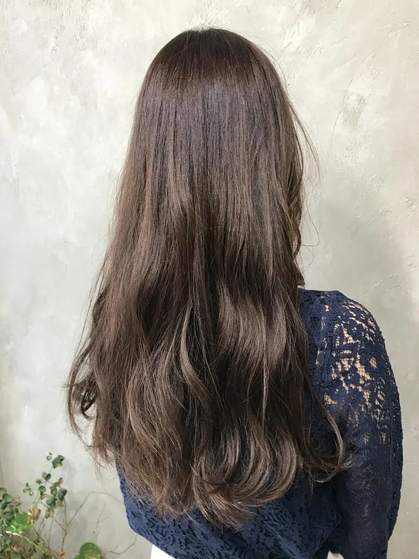 セミロング カラー パーマ ベージュカラー イルミナカラー 🌈髪質改善💕 縮毛矯正✨青木まで✨のヘアスタイル