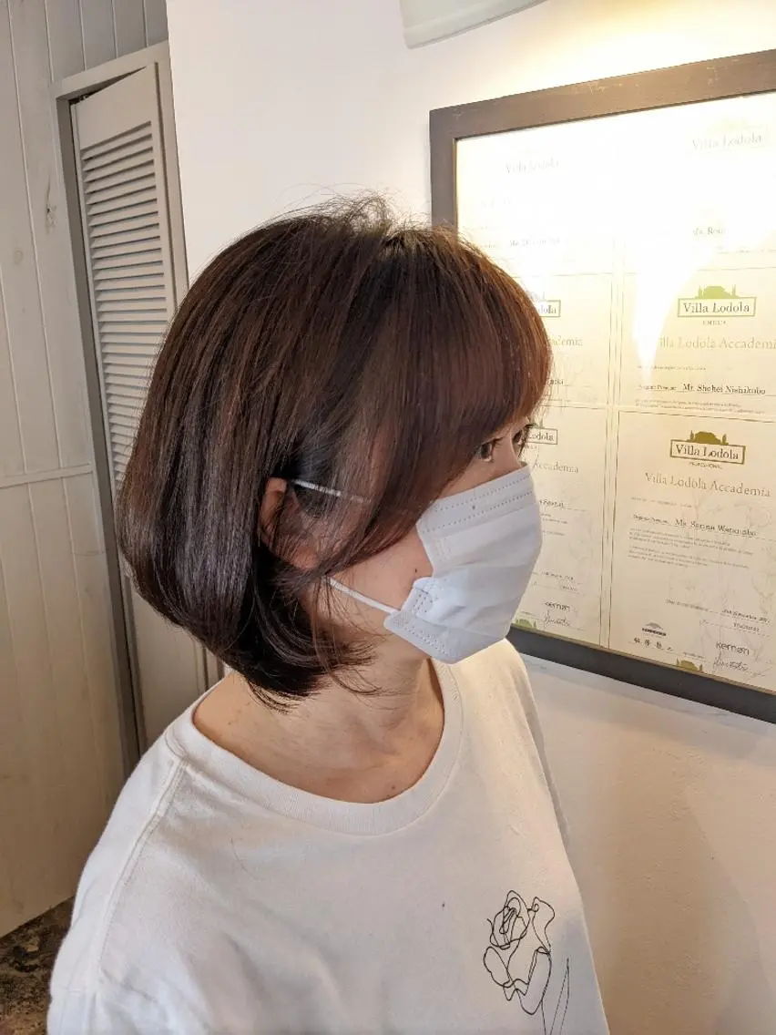 ミディアム ボブ カット トリートメント newi 天王寺　 masakoのヘアスタイル