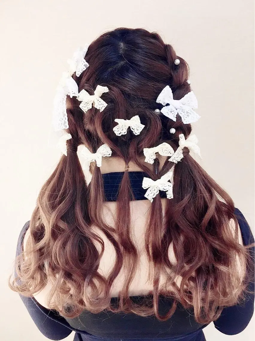 セミロング ヘアアレンジ ヘアメイク エンカレッジのヘアスタイル