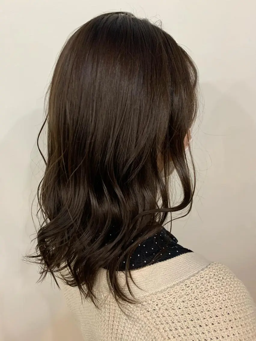 ミディアム カラー ブラウンカラー ショコラブラウン カット ヘアカラー FLAGS YAMATOのヘアスタイル