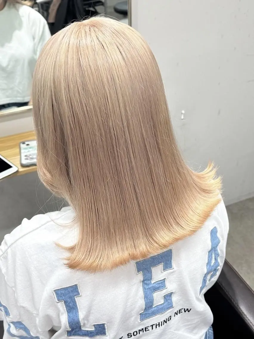 ミディアム カラー ブリーチ ダブルカラー ✨【公式】 juhl.横浜✨のヘアスタイル