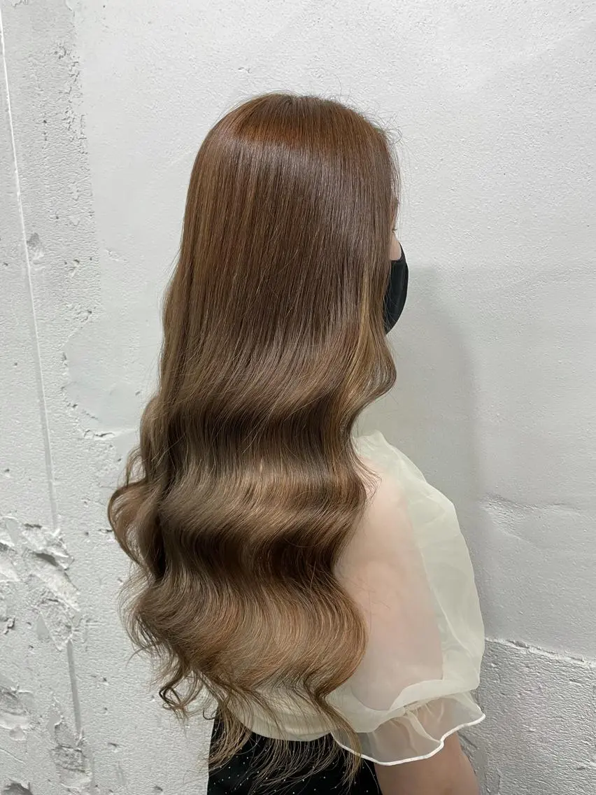 ロング カラー シールエクステ バレイヤージュ ミストバング ダブルカラー  フェイスフレーミング ヘアカラー エクステ 🧡艶髪/エクステ 🫧🧡YUKI❄️のヘアスタイル