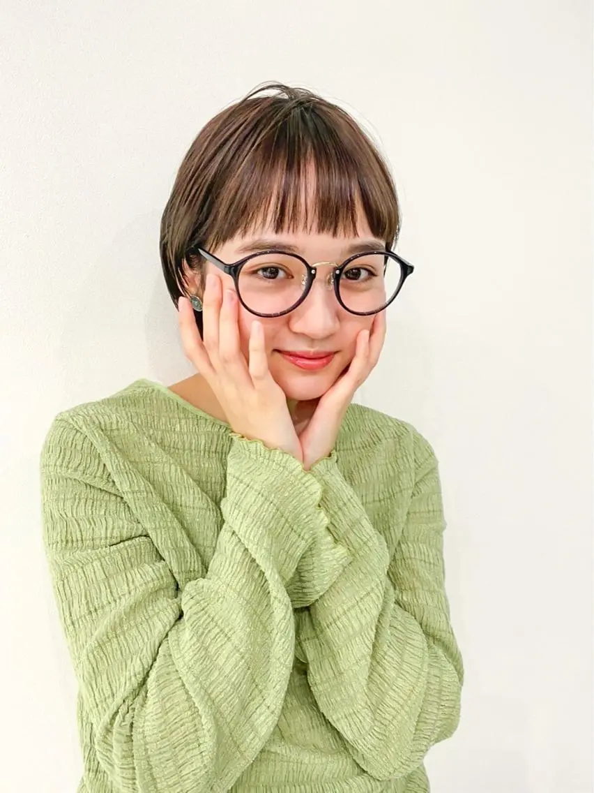 ショート カラー バレイヤージュ ブリーチ ケアブリーチ ダブルカラー イヤリングカラー 🌈新田 みどり🌈のヘアスタイル
