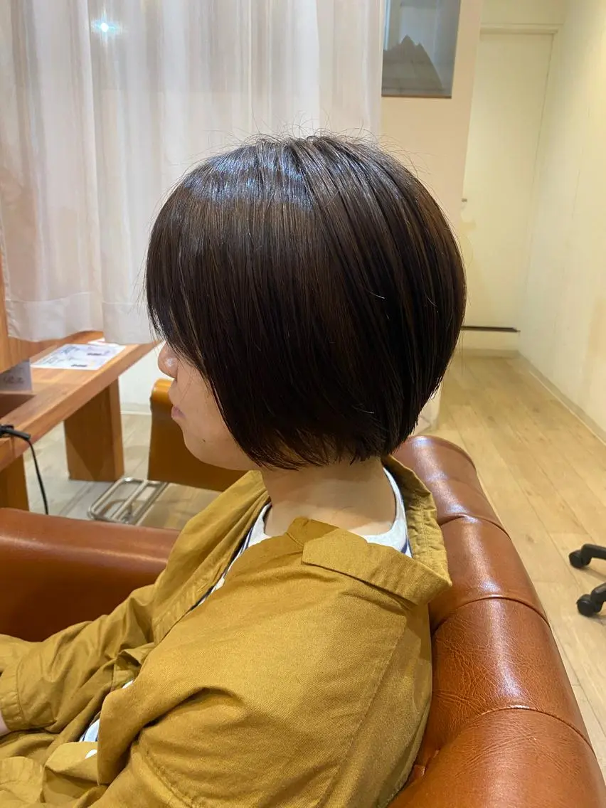 ショート ショートボブ ボブ ショートヘア 縮毛矯正とレイヤー カット/杉村凜汰郎のヘアスタイル