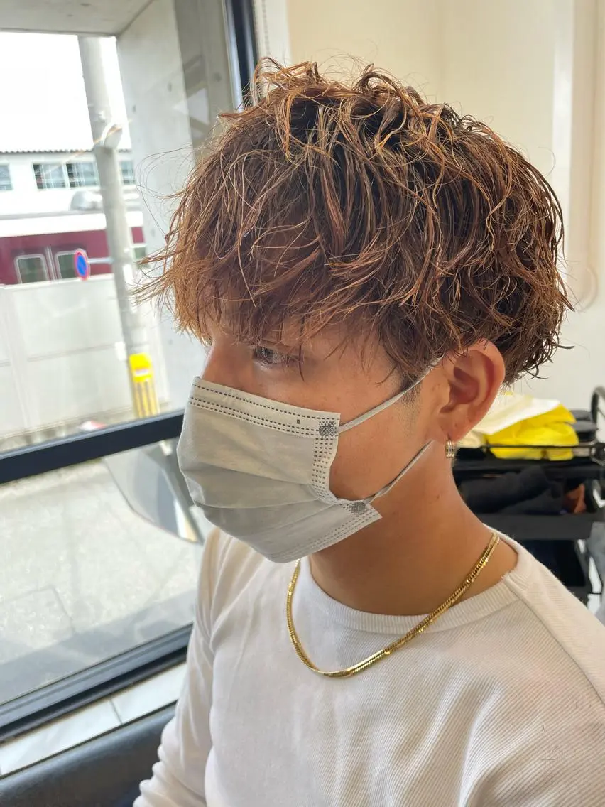 パーマ メンズ カット パーマ 大阪メンズ 美容師井上智博のヘアスタイル