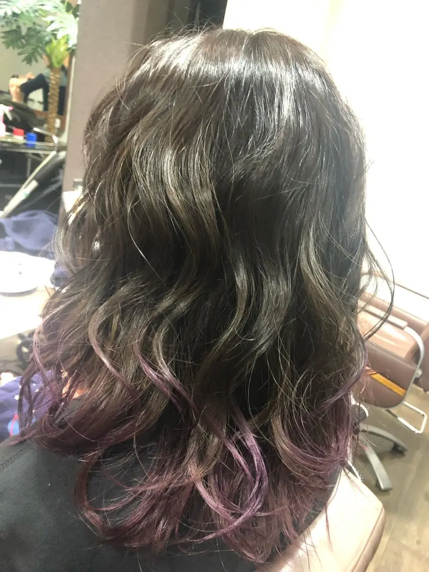 セミロング カラー カット ヘアカラー pep natsumiのヘアスタイル