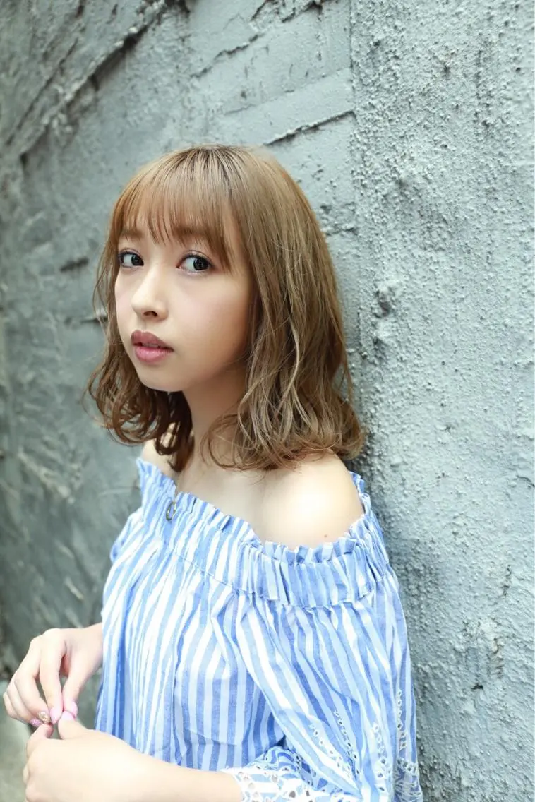 ミディアム 縮毛矯正セミナー講師 ヨコモリユウキのヘアスタイル