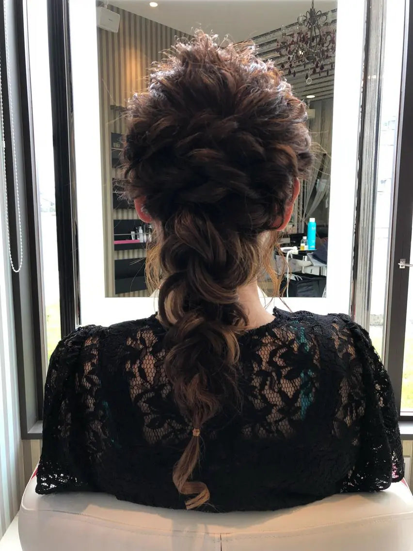 ロング ヘアアレンジ 結婚式・ブライダル ヘアセット 大塚 貴之のヘアスタイル