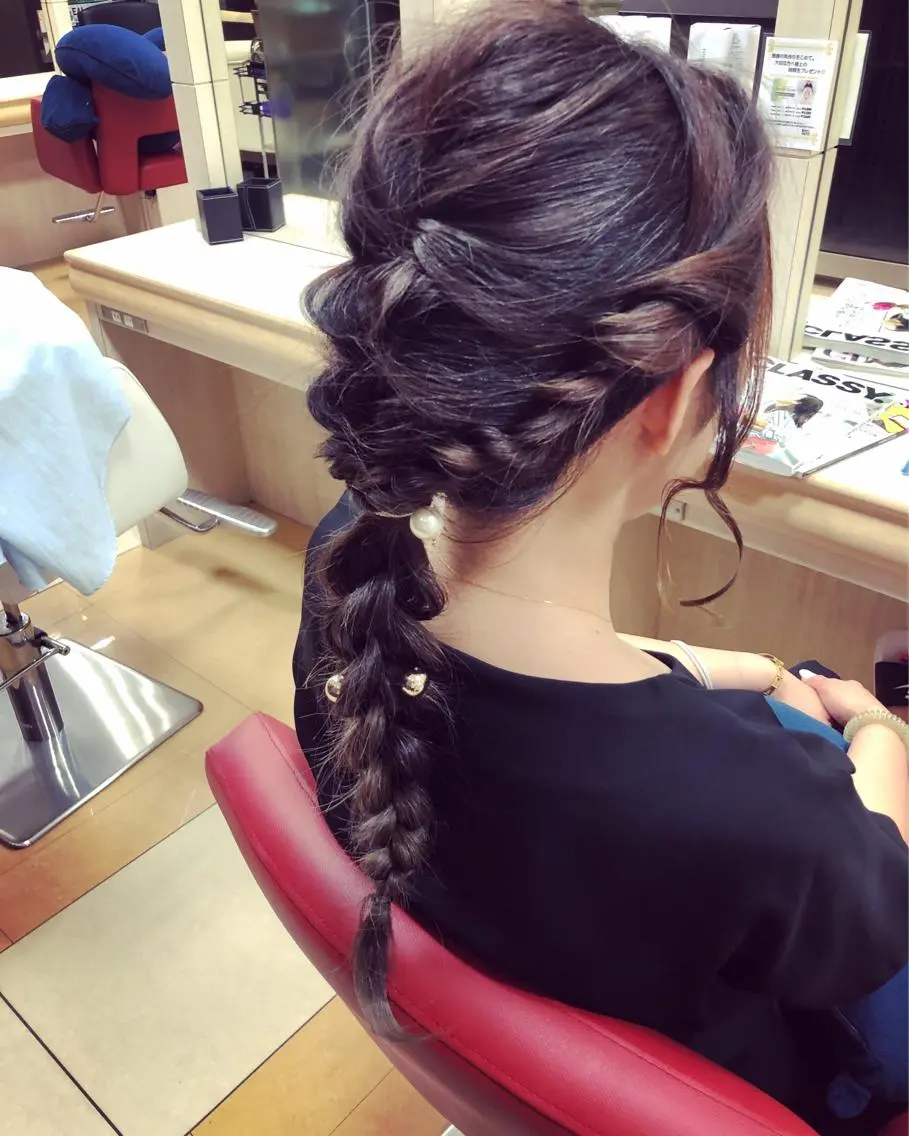 ロング ヘアアレンジ 結婚式・ブライダル ヘアセット 千葉 好未のヘアスタイル