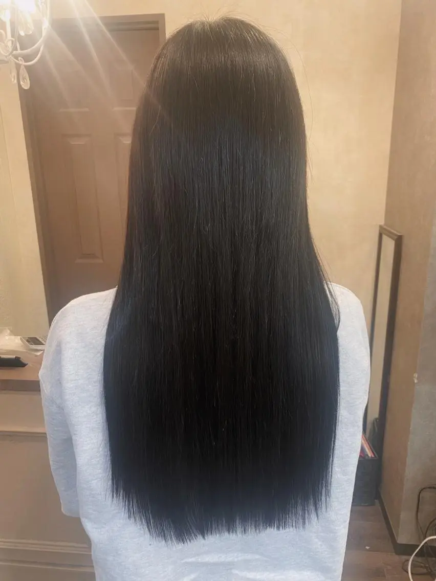 ロング ヘアアレンジ シールエクステ エクステ ロング カット エクステ 田井中 悠紀のヘアスタイル