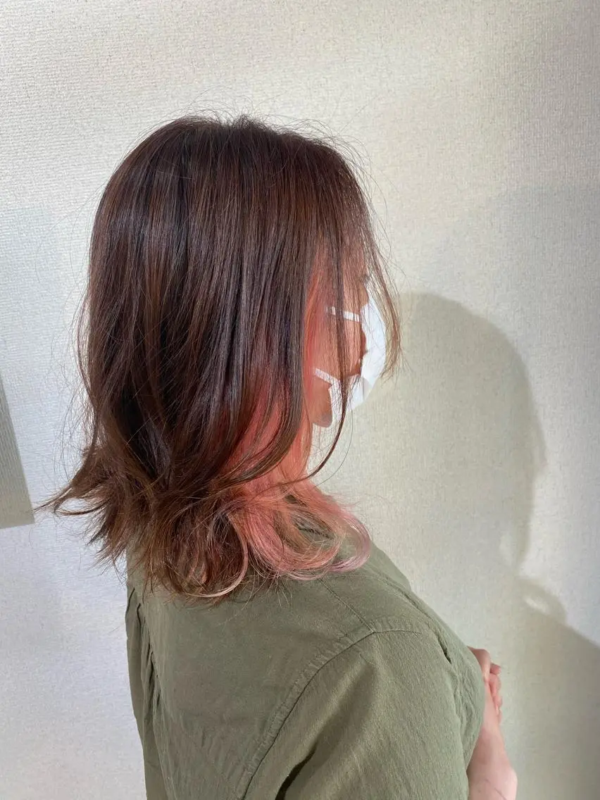 ミディアム ヘアカラー 野口 茂宰のヘアスタイル