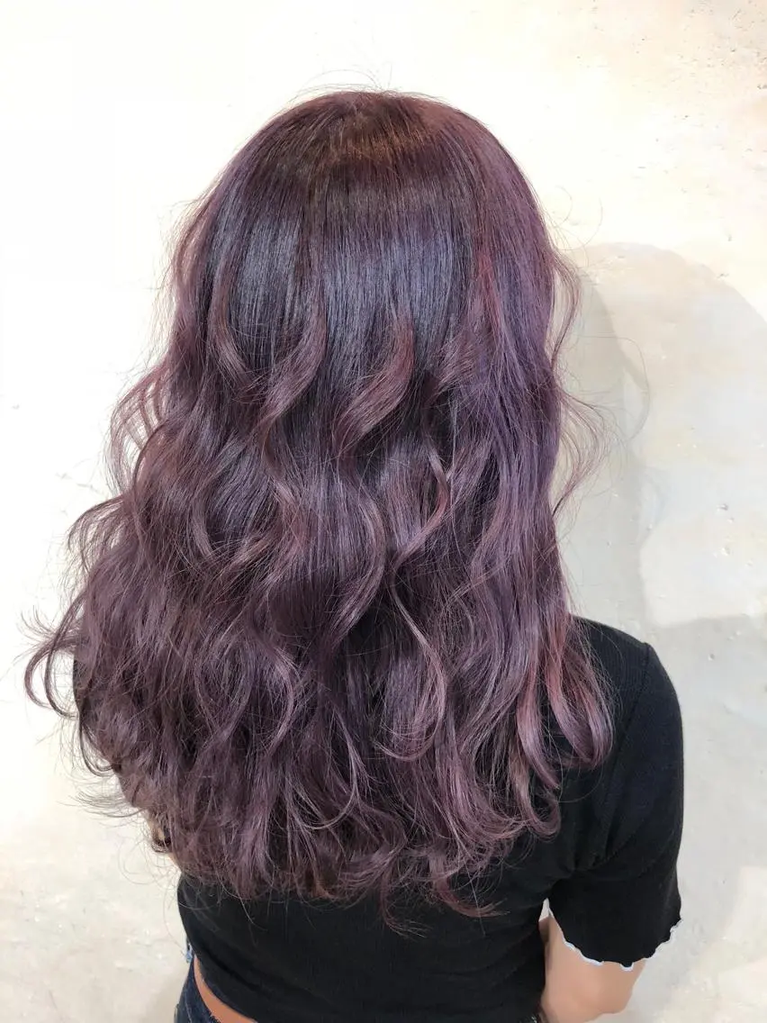 セミロング カラー ラベンダーカラー ピンクカラー ピンクラベンダー 海外レイヤー/ 梅田美容室のヘアスタイル