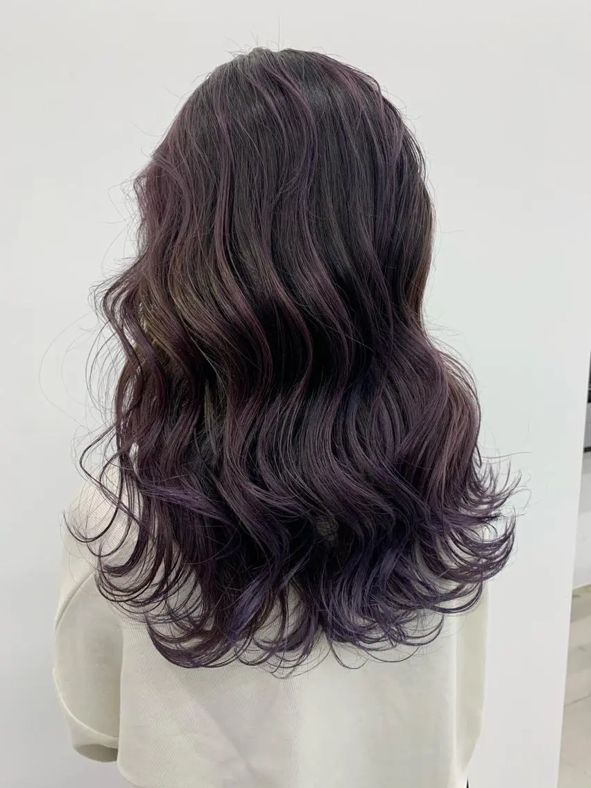 カラー バレイヤージュ ラベンダーカラー ラベンダーピンク ピンクカラー LINOET名古屋 ブリーチ/ハイトーンのヘアスタイル